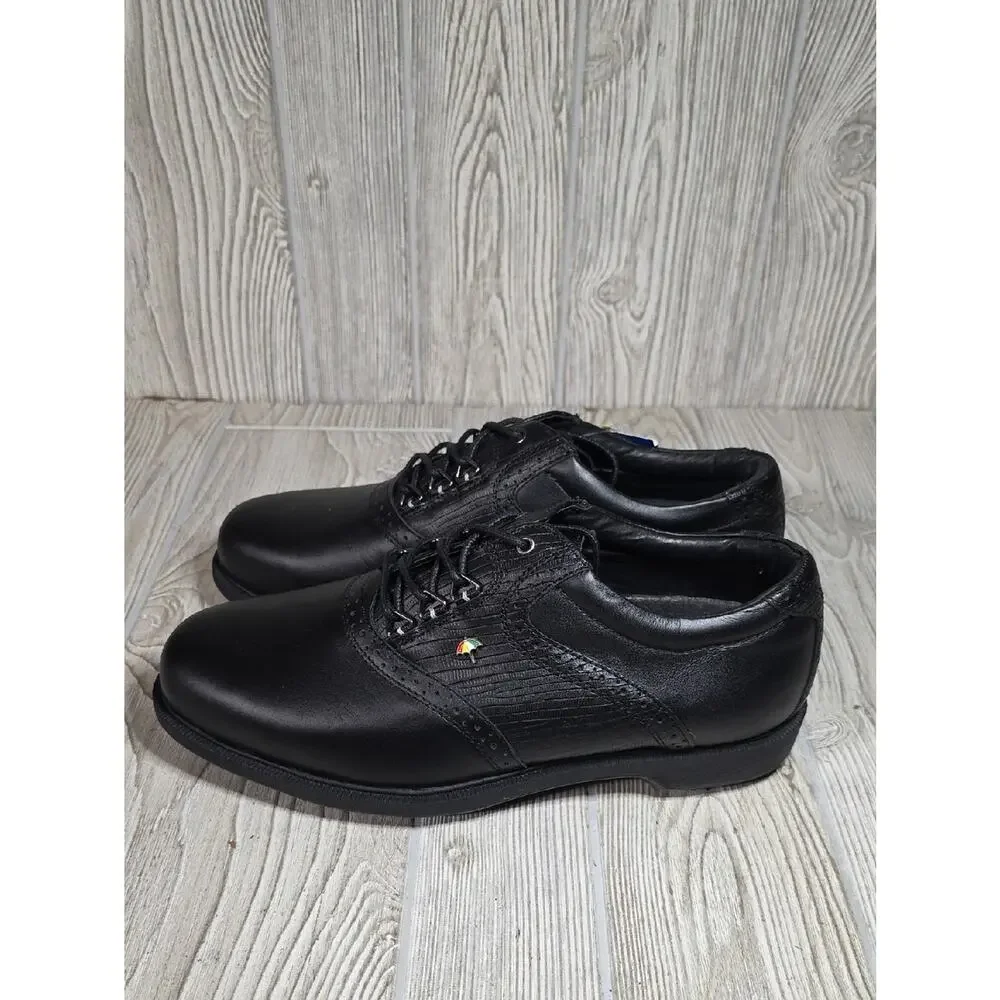 Arnold Palmer Latrobe Black Saddle Oxford Golf Shoes Mens Size 8.5EEE NWT